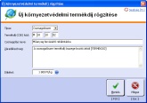 Környezetvédelmi termékdíj felrögzítése
